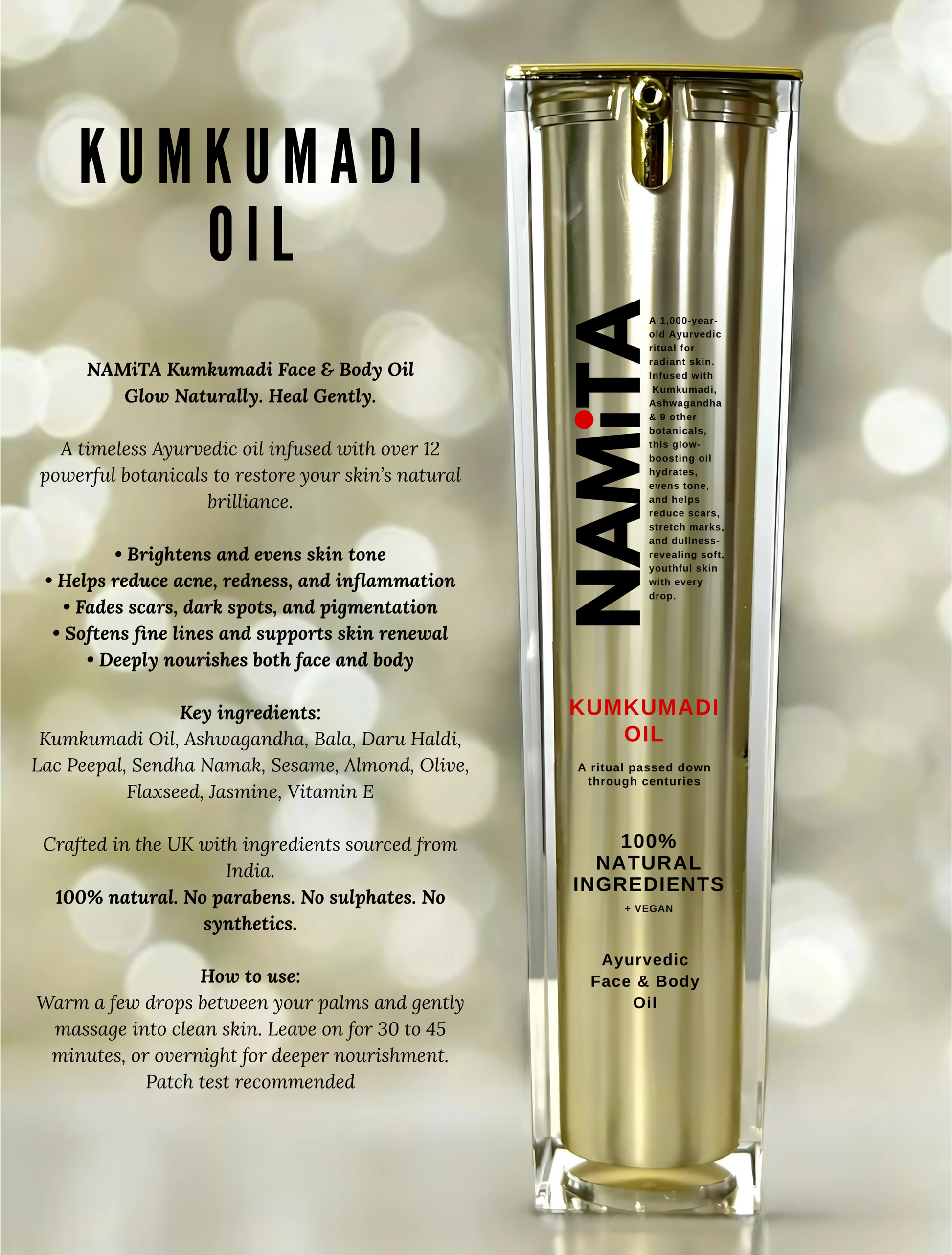 NAMiTA Kumkumadi Oil Benefits